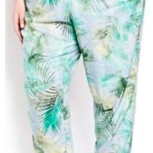 PANTS, LEGGINGS, FLORAL PRINT, SIZE 24, LOVE & LEGEND, ADDITION ELLE, 100% RAYON